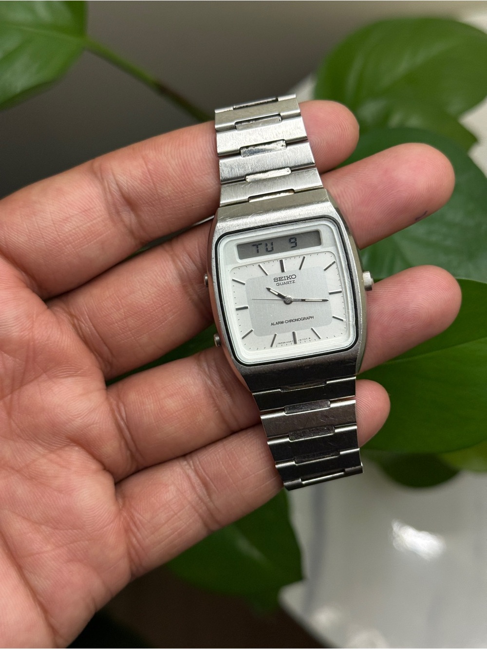 SEIKO vintage Ana-Digi Alarm Chrono Quartz MENS WATCH rare find